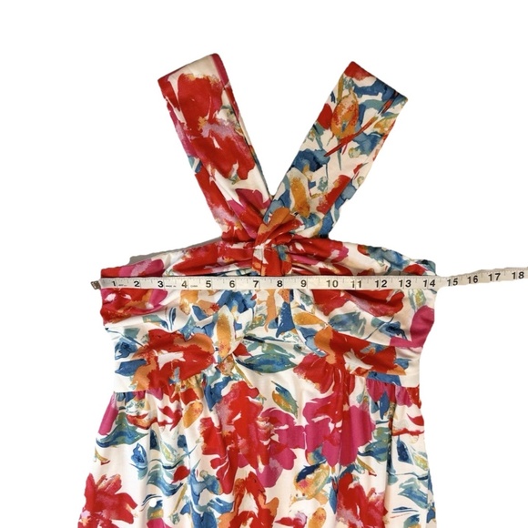 Grace Karin Women Size S Floral Halter Maxi Dress Criss Cross Summer NWT - Picture 9 of 16